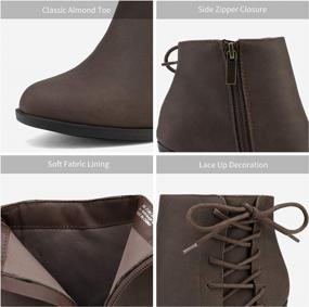 img 2 attached to Stylish And Comfortable TOETOS Women'S Chicago Chunky Heel Ankle Booties: Perfect For Any Outfit