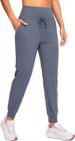 img 4 attached to Women'S High Waisted Joggers: Gradual Sweatpants With Zipper Pockets For Athletic Workouts & Lounging
