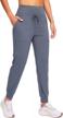 women's high waisted joggers: gradual sweatpants with zipper pockets for athletic workouts & lounging logo