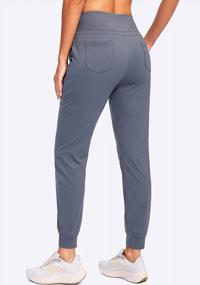 img 3 attached to Women'S High Waisted Joggers: Gradual Sweatpants With Zipper Pockets For Athletic Workouts & Lounging