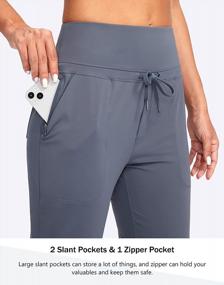 img 1 attached to Women'S High Waisted Joggers: Gradual Sweatpants With Zipper Pockets For Athletic Workouts & Lounging