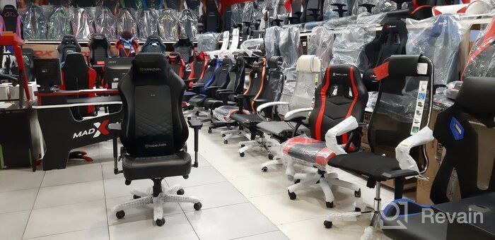 img 3 attached to Computer chair Noblechairs Hero gaming, upholstery: imitation leather, color: black/blue review by Wiktor Ambroziak ᠌