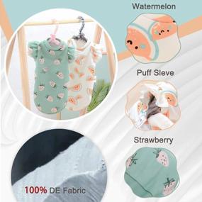 img 3 attached to Cotton Cat Wear Clothes Vest Shirt Skirt In Cute Watermelon Pattern For Hairless Cats Like Sphynx, Cornish Rex, Devon Rex, And Peterbald With Puff Sleeve By Bonaweite - Breathable And Adorable Dress
