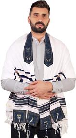 img 2 attached to 🙏 Tallit Prayer Shawl Israel - Women's Scarves & Wrap Accessories: Expertly Crafted