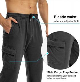 img 2 attached to Men'S Cargo Sweatpants By DIBAOLONG: Comfortable And Spacious With Pockets