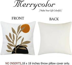 img 1 attached to Merrycolor Boho Textured Pillow Covers - Mid Century Modern Design For Aesthetic Home Decor