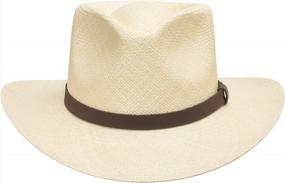 img 2 attached to Classy Havana Style ULTRAFINO Hand Finished Fedora Panama Hat For Men.