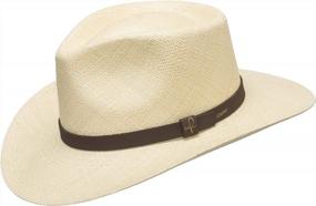 img 4 attached to Classy Havana Style ULTRAFINO Hand Finished Fedora Panama Hat For Men.