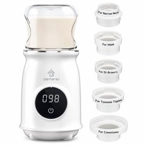 img 4 attached to Keep Your Baby'S Milk Warm Anytime And Anywhere With Befano Portable Bottle Warmer: Touch Control, 5 Adapters, And 9000MAh Rechargeable Battery Included!