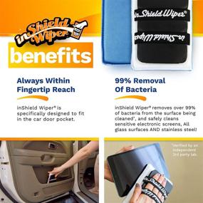 img 2 attached to InShield Wiper: 2pk Reusable Microfiber Cleaning Tool for Easy Windshield Cleaning, Touchscreens, Monitors, Mirrors & Stainless Steel