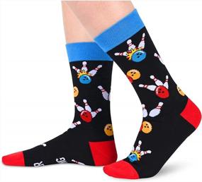 img 3 attached to Men'S Novelty Socks Featuring Poker, Dice, Math, And Teeth - Perfect Gift For Best Men, Golfers, And Einstein Fans - Crew Style