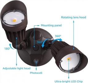 img 1 attached to Keep Your Property Safe With LEONLITE Dusk To Dawn Adjustable Outdoor Security Lights