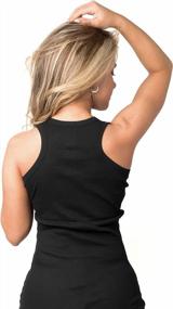 img 2 attached to Ribbed Racerback Tank Tops For Women - Pack Of 3 Emprella Tanks