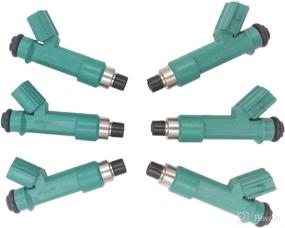 img 4 attached to JESBEN FJ787 6pcs Set Fuel Injector 12 Holes Nozzles for 2005 Toyota Tacoma Tundra 4.0L, 2003-2009 4Runner 4.0L, and 2007-2009 FJ Cruiser 4.0L - Replacement Parts 23209-39075 23250-31060