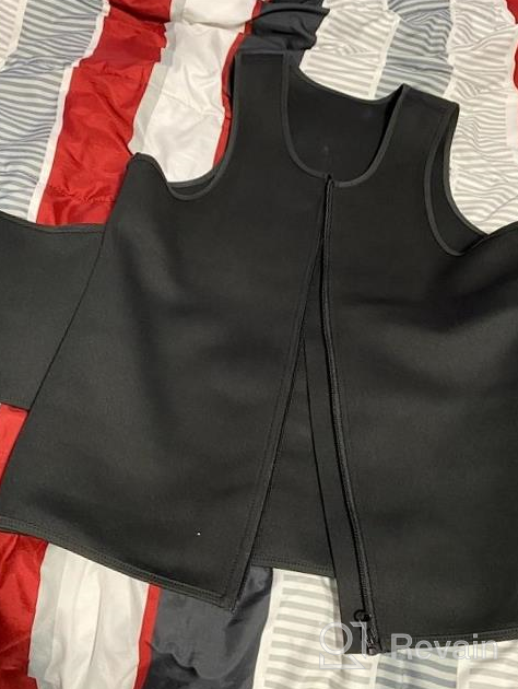 img 1 attached to Maximize Your Workout With Wonderience Neoprene Sauna Suit For Men - Premium Waist Trainer Vest With Adjustable Tank Top And Zipper For Ultimate Body Shaping review by Ryan Chaplain