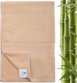 img 3 attached to Indulge In Luxury With CC CAIHONG'S Natural Bamboo Bath Towel Set - Ultra Soft, Absorbent, And Silky (4 Pack, 27 X 55 Inch, Camel)