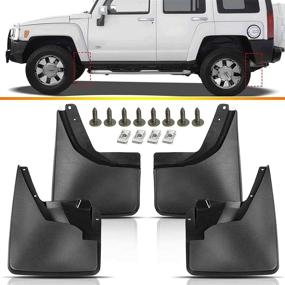 img 3 attached to Enhanced Front and Rear Mud Flap Splash Guards 🚗 Set for Hummer H3 2006-2010 Sport Utility - Set of 4