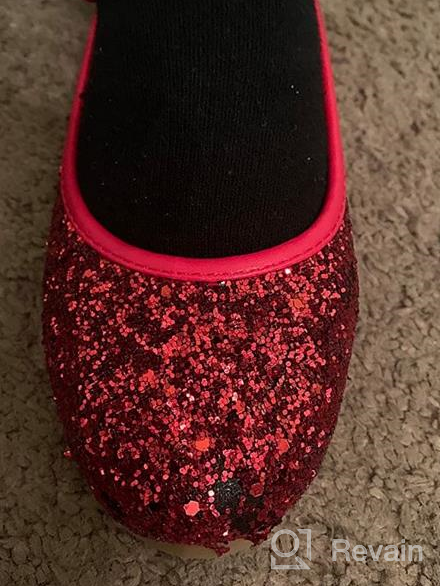 img 1 attached to YING LAN Round Toe Sparkle Ballerina Girls' Flats Shoes review by Tracey Gonzales