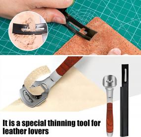 img 1 attached to Complete Leather Working Tools Kit - Includes 2 Leather Cutting Tools, 2 Leather Skivers, And 2 Leather Measuring Tools - Perfect For DIY Leather Craft And Leather Making Projects