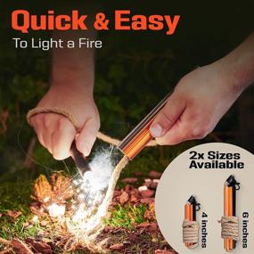img 3 attached to All-In-One Flint And Steel Fire Starter Kit With Waterproof Tinder Wick Rope And Steel Fire Striker - Patented Firestarter Prepared4X - Perfect For Survival And Outdoor Activities