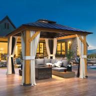 transform your outdoor space with yoleny 11' x 11' hardtop gazebo - perfect for patio, garden, and backyard logo