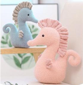 img 3 attached to Очаровательная плюшевая игрушка с розовым морским коньком - идеальный подарок для детей! 8,6 дюйма