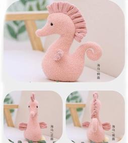 img 2 attached to Очаровательная плюшевая игрушка с розовым морским коньком - идеальный подарок для детей! 8,6 дюйма