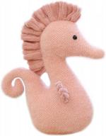 очаровательная плюшевая игрушка с розовым морским коньком - идеальный подарок для детей! 8,6 дюйма логотип