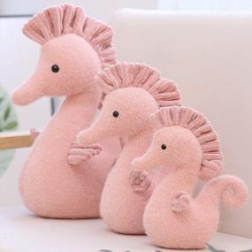 img 1 attached to Очаровательная плюшевая игрушка с розовым морским коньком - идеальный подарок для детей! 8,6 дюйма