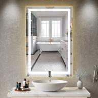 hykolity 36 x 24 inch led bathroom mirror with front and backlit lights, 2700-6500k dimmable wall mirrors with anti-fog, shatter-proof, memory, cri90+, horizontal/vertical lighted bathroom mirror logo