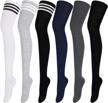 6 pairs extra long socks: thigh high stockings for women - aneco logo