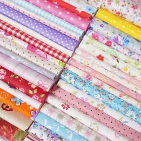 img 2 attached to Misscrafts 50PCS Pre-Cut Quilting Fabric Squares 30X30Cm For DIY Sewing, Scrapbooking And Patchwork Quilting Dot Pattern