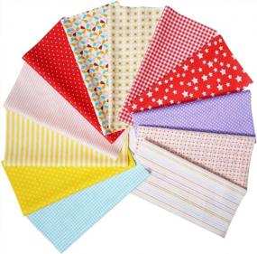 img 1 attached to Misscrafts 50PCS Pre-Cut Quilting Fabric Squares 30X30Cm For DIY Sewing, Scrapbooking And Patchwork Quilting Dot Pattern