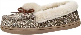 img 3 attached to Women'S Memory Foam CUSHIONAIRE Sierra Moccasin Slipper
