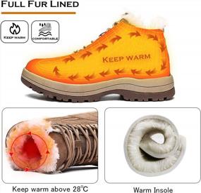 img 3 attached to High Top Winter Snow Boots For Men And Women - Non Slip Hiking Booties With Warm Fur Lining For Outdoor Adventures