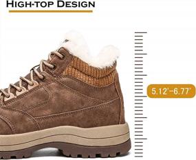 img 2 attached to High Top Winter Snow Boots For Men And Women - Non Slip Hiking Booties With Warm Fur Lining For Outdoor Adventures