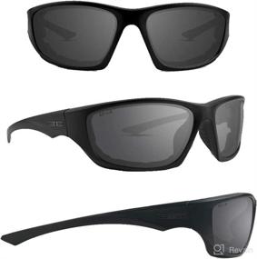 img 2 attached to Epoch Foam-3 Padded Motorcycle Sunglasses - Black Frames (1 Smoke Lens, 1 Clear Lens)