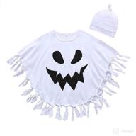 👻 wasaigood infant halloween cloak: ghost hooded cosplay clothes for boys and girls - white halloween poncho cape logo