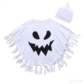 img 4 attached to 👻 WASAIGOOD Infant Halloween Cloak: Ghost Hooded Cosplay Clothes for Boys and Girls - White Halloween Poncho Cape