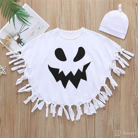 img 3 attached to 👻 WASAIGOOD Infant Halloween Cloak: Ghost Hooded Cosplay Clothes for Boys and Girls - White Halloween Poncho Cape