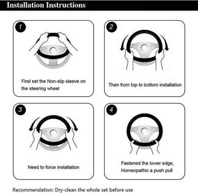 img 1 attached to 🚗 Согрейте свою поездку с помощью набора SPANICE из трех частей- накладки на руль, ручки стояночного тормоза и переключения передач, выполненных из искусственной шерсти зеленого цвета для уютного зимнего вождения.