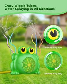 img 2 attached to Get Your Kids Splashing With QPAU Crazy Frog Sprinkler- Perfect For Summer Fun!