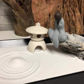 img 2 attached to 🏯 Sleeri Miniature Resin Pagoda Statue Zen Aquarium Ornaments: Enhancing Your Zen Garden with Fish Tank Pagoda and Mini Meditation Kit Accessories