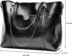 img 2 attached to Women'S Genuine Leather Handbag Tote Shoulder Bag Large Hot Covelin