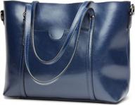 women's genuine leather handbag tote shoulder bag large hot covelin logo