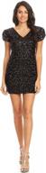 sparkle on the dance floor with anna-kaci's short sleeve sequin bodycon dress for women logo