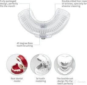 img 1 attached to 🦷 Lewedo Cartoon U-Shaped Silicone Toothbrush for Optimal Oral Care