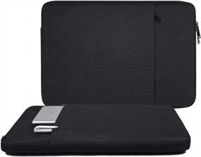 img 4 attached to 13-13.5 Inch Laptop Sleeve Case For Dell XPS 13 9310 9305 9300 7390/ Inspiron 13 7000/ Latitude 3310, ASUS ZenBook 13, Lenovo HP Samsung LG Acer Chromebook Computer Bag - Black