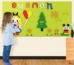 img 1 attached to Customizable Building Block Plates: 8-Pack Self-Adhesive Base Plates For Wall Or Desk, Compatible With Major Brands And 440 Pcs For Fast And Easy DIY Fun!