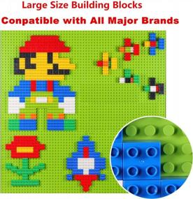 img 3 attached to Customizable Building Block Plates: 8-Pack Self-Adhesive Base Plates For Wall Or Desk, Compatible With Major Brands And 440 Pcs For Fast And Easy DIY Fun!